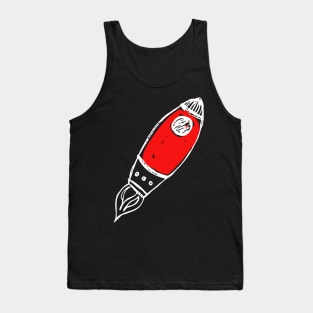 Rocket Doodle White Tank Top